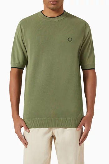 Texture Front Knitted T-shirt