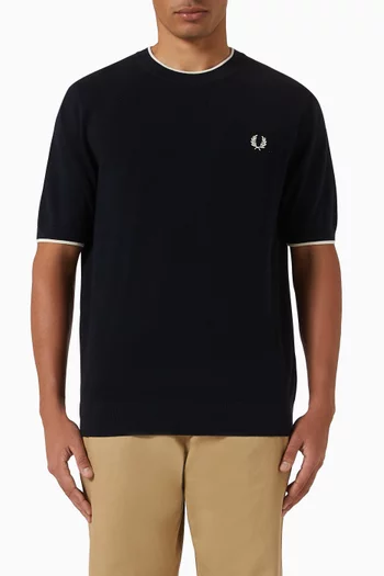 Texture Front Knitted T-shirt