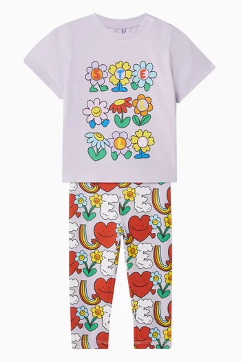 Floral-print T-shirt in Cotton