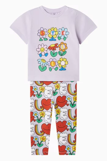 Rainbow-print Leggings in Cotton