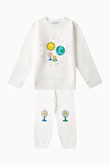 Sun & Earth Pop Logo Sweatshirt in Cotton