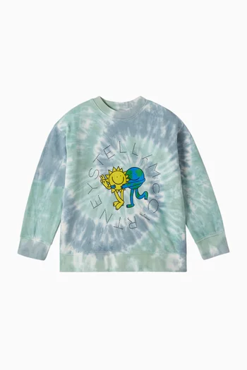 Sun & Earth Tie-dye Sweatshirt in Organic Cotton