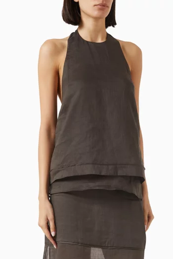Carmel Halter Top in Ramie