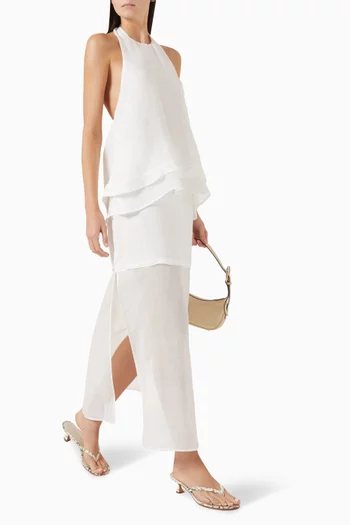 Carmel Halter Top in Ramie