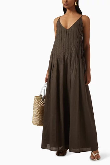 Tahlia Midi Dress in Linen