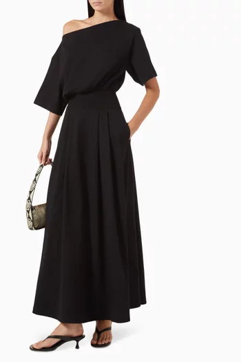 Esme Asymmetric Maxi Dress in Cotton