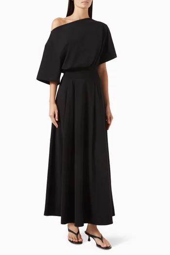Esme Asymmetric Maxi Dress in Cotton