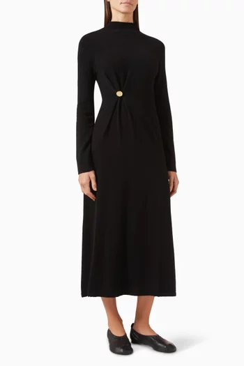 فستان لوتشيرو بدرابيه صوف وكشمير