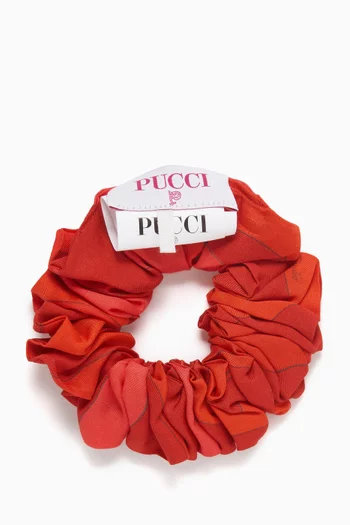 Abstract Pattern Scrunchie in Cotton