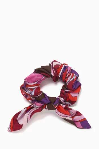 Abstract Pattern Scrunchie in Cotton
