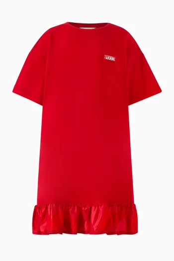 Logo Print Dress in Jersey