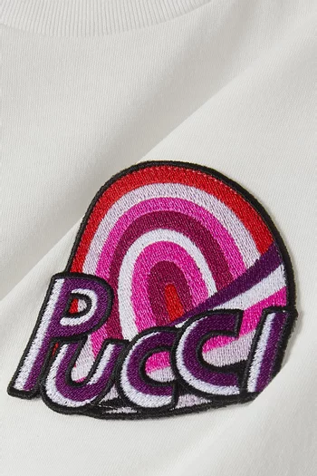Graphic Logo Patch T-shirt in Cotton-jersey