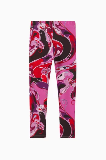 Abstract-print Leggings