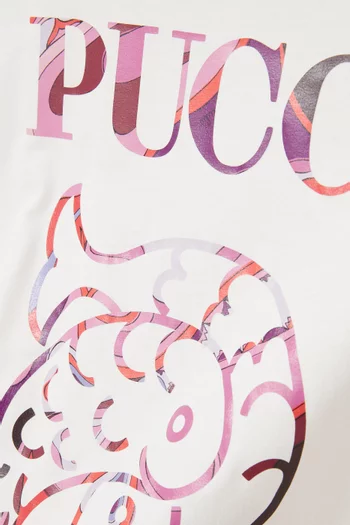 Logo Print T-shirt in Cotton