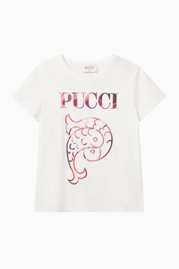 Logo Print T-shirt in Cotton
