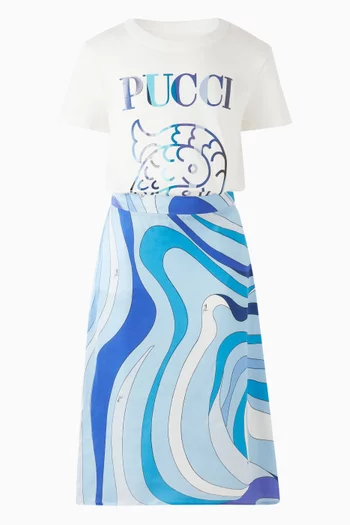 Logo Print T-shirt in Cotton