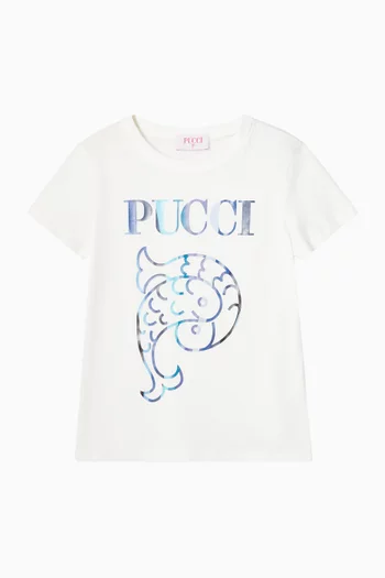 Logo Print T-shirt in Cotton