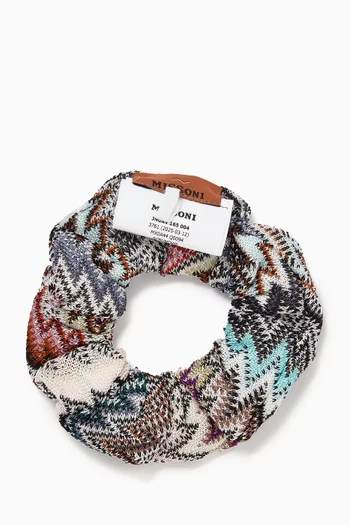Chevron Knitted Scrunchie