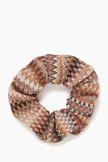 Chevron Knitted Scrunchie