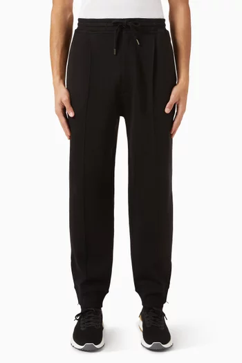 بنطال رياضي برباط تضييق مزيج قطن