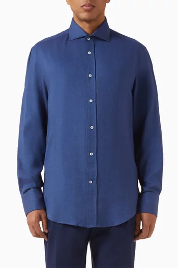 Flannel Chevron Shirt in Cotton