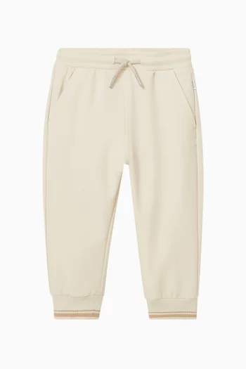 بنطال رياضي بشعار الماركة قطن