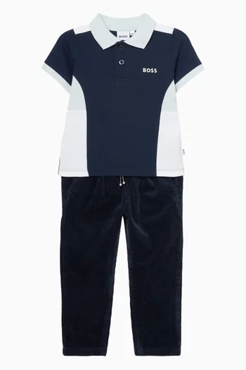 Elastic-waist Pants in Velvet