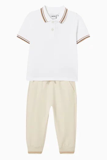 تي شيرت بولو مخطط قطن بيكيه