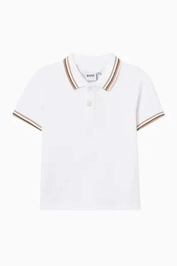 تي شيرت بولو مخطط قطن بيكيه