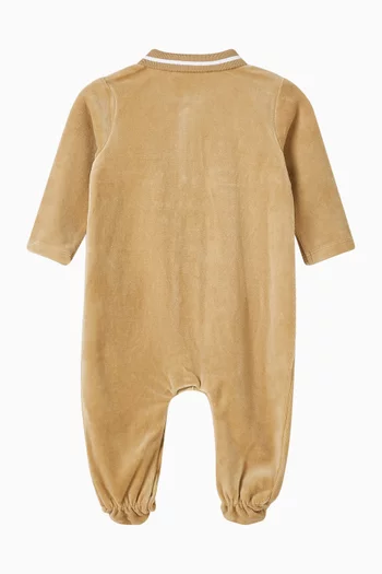 Logo Pyjama in Cotton-velvet