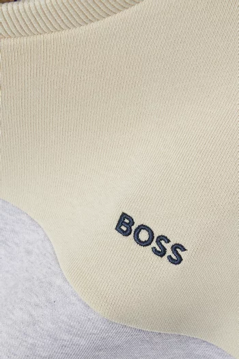 سويت شيرت مطرز بشعار الماركة صوف