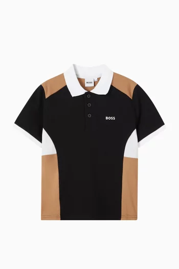 Logo Polo Shirt in Cotton Pique