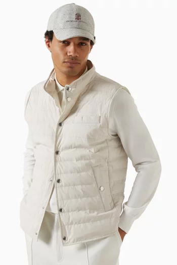 كاب بيسبول بنقشة شيفرون بارزة صوف وكشمير