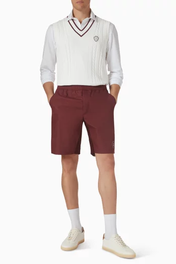 Cable-knit Sweater Vest in Cotton