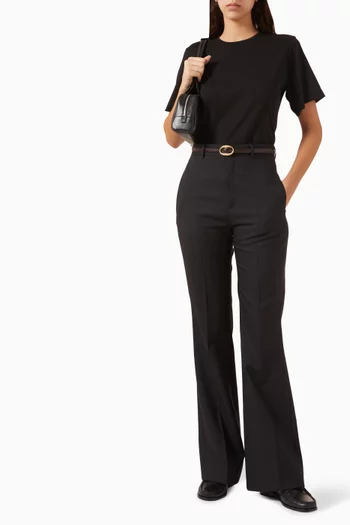 بنطال كريدو بحواف واسعة صوف