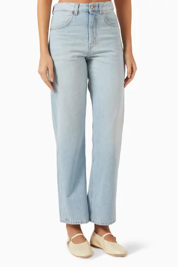 Curved Jeans in Denim