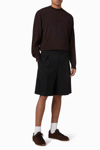 شورت لو اوفالو صوف بكر مطاطي