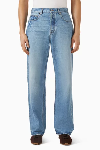 بنطال جينز لو دو نيم بقصة مستقيمة دينم