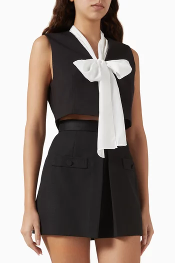 Serene Bow Neck Crop Top