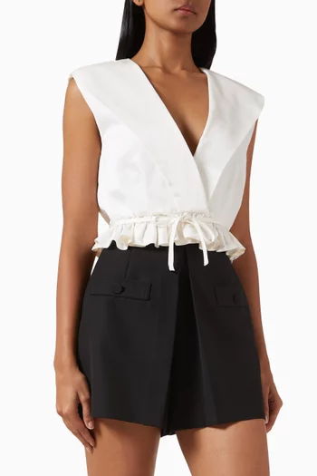 Anatole Ruffled Crop Top