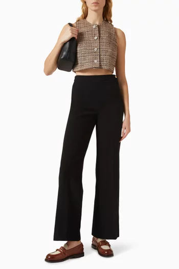 Cropped Vest Top in Tweed