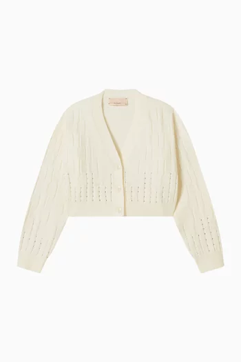 كارديغان مرصع بأحجار الراين نسيج فيسكوز