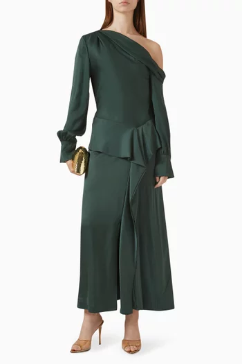 Maria Midi Skirt in Satin