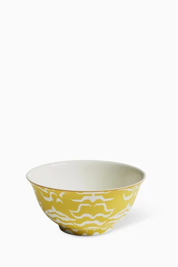 Indian Tiger Bowl in Porcelain