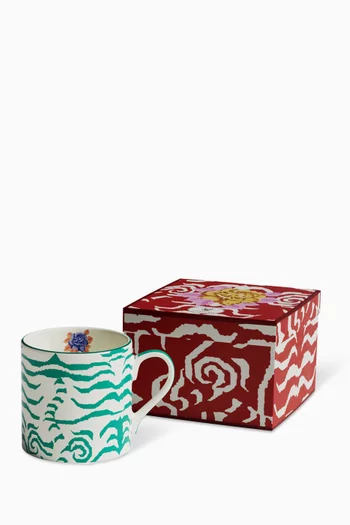 Indian Tiger Mug in Porcelain