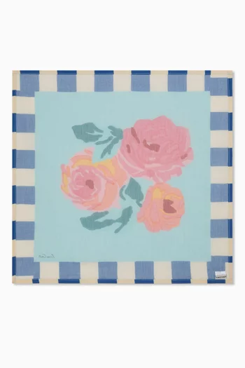 Nizam Stripes Blue-Natural Napkin, 50 x 50cm