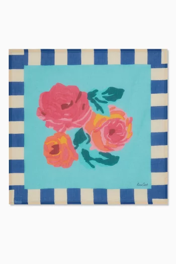Nizam Stripes Blue-Natural Napkin, 50 x 50cm