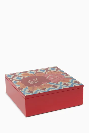 Hima Big Flower Maroon Pervinch Medium Box