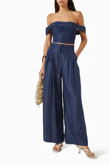 Plenitud Wide-leg Pants in Tencel Denim