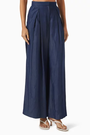 Plenitud Wide-leg Pants in Tencel Denim